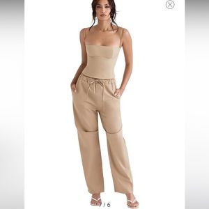 Drawstring trousers & tan Corset SET